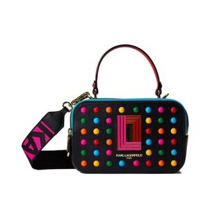 Karl Lagerfeld Black Multicolor Studded Women's Bag